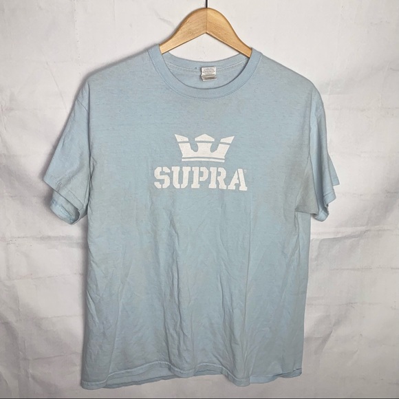 Supra Other - Supra Skate Brand Logo Print T Shirt Baby Blue
